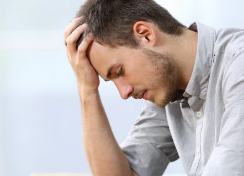 Man experiencing anxiety