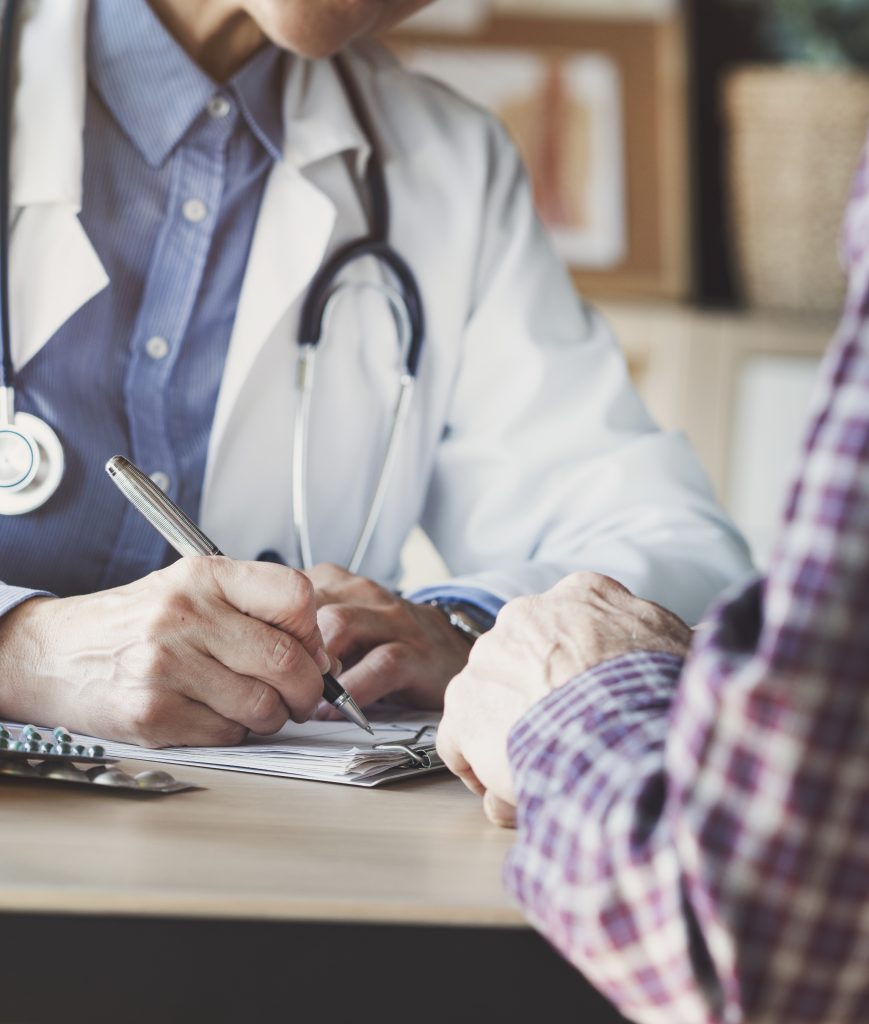 Doctor giving health coaching advice