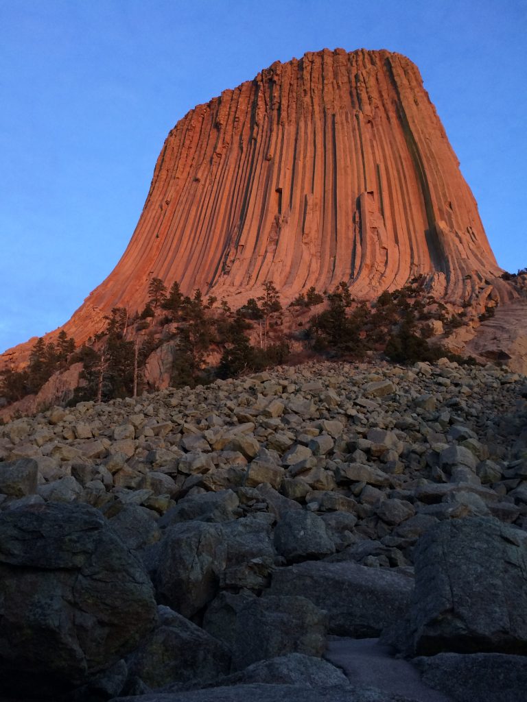 Wyoming Devil's Tower igneous rock butte